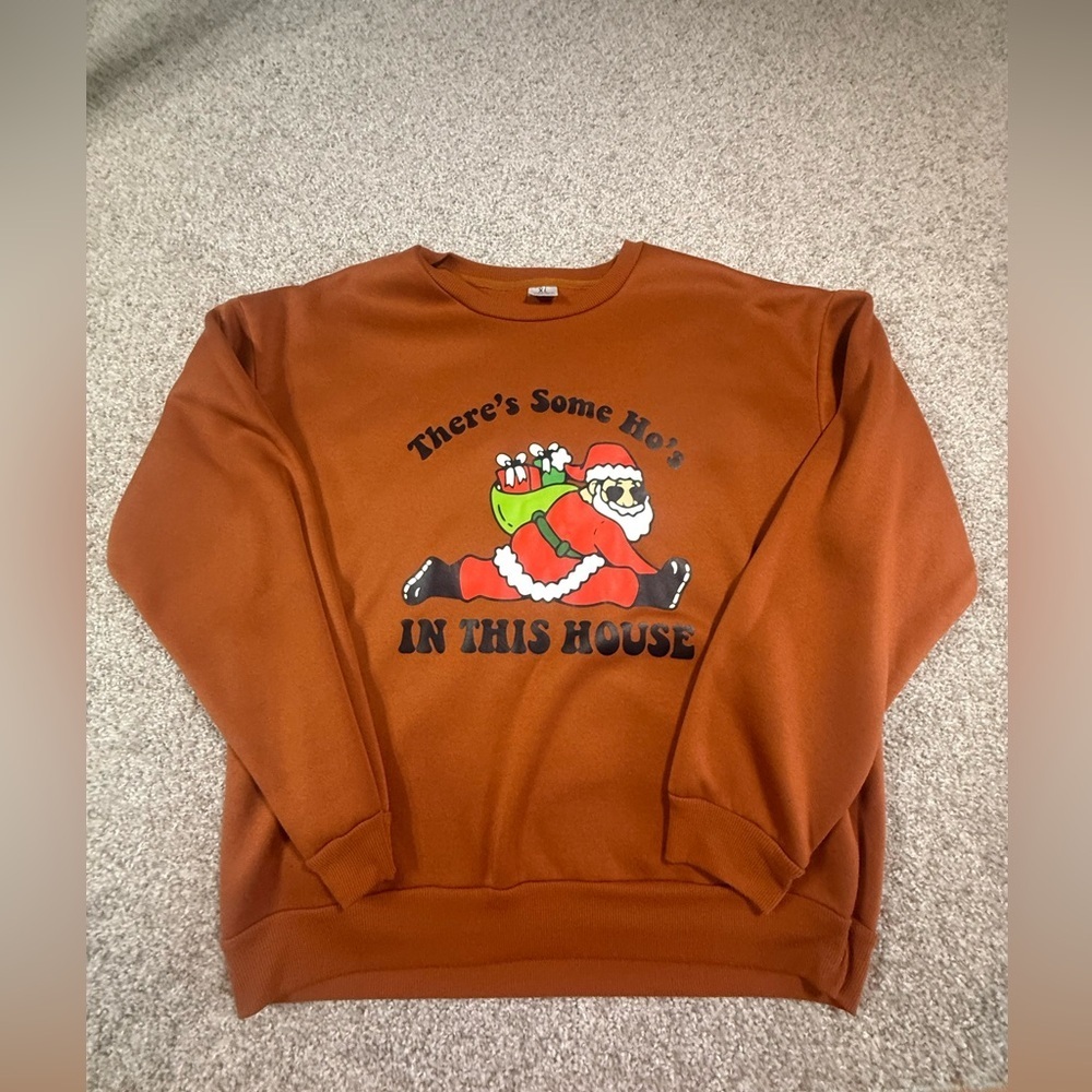 Great condition women’s XL funny Christmas Santa clause sweatshirt